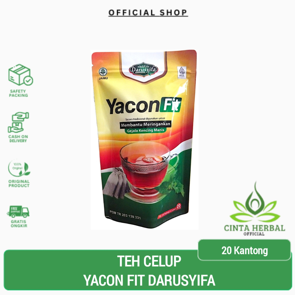 

Teh Celup Yakon FIT Darusyifa Isi 20 ORIGINAL | Membantu Meringankan Gejala Kencing Manis