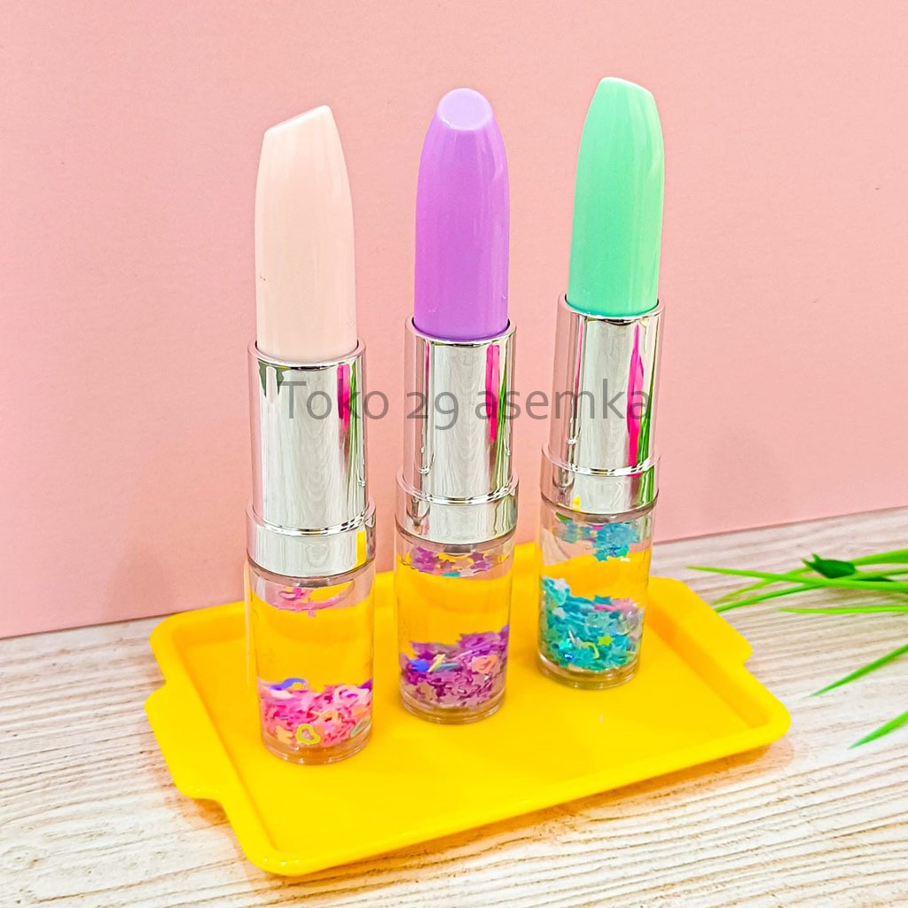 

PULPEN LIPSTIK LUCU PEN GEL BENTUK ALAT MAKE UP BOLPEN GLITTER WARNA ALAT TULIS SEKOLAH