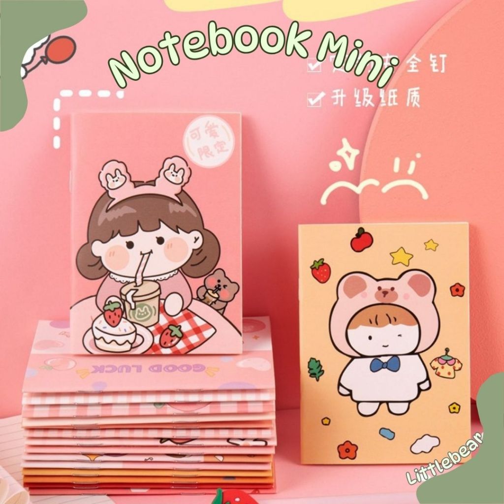 

COD Littlebear - Buku Tulis Kecil Motif Kartun Lucu Buku Catatan Kecil Notebook Mini / Notebook Mini / Notebook Lucu/ Notebook Bergaris / Buku Catatan Mini