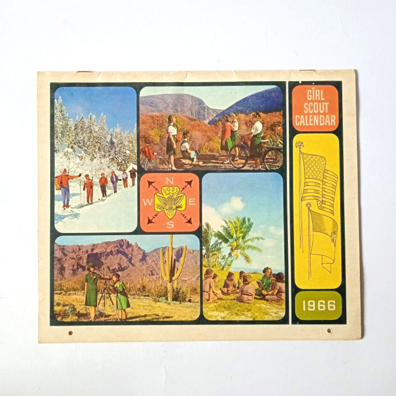 

Antik Kalender Pramuka Luar Girl Scout Of The USA 1966 Utuh Original