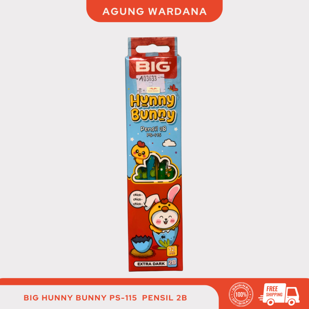 

BIG HUNNY BUNNY PS-115 PENSIL 2B ISI 12 PCS