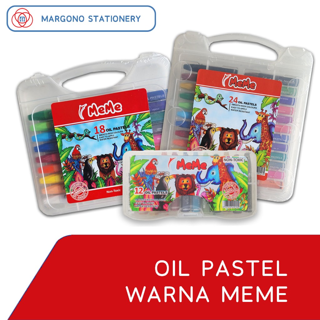 

MEME Oil Pastel Krayon / Crayon Minyak isi 12 / 18 / 24 Warna