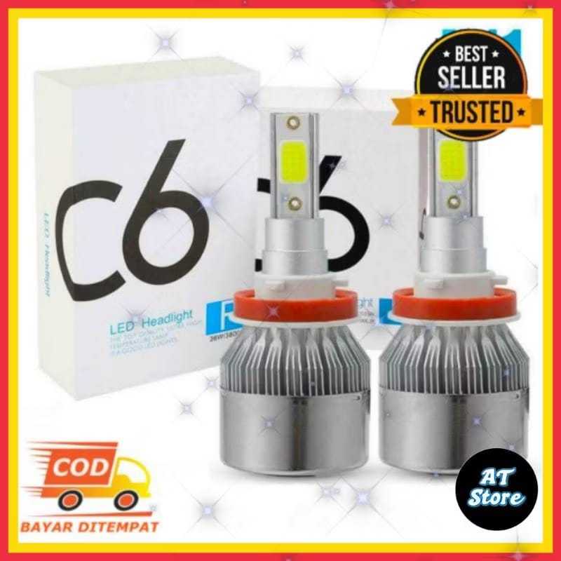 ( 2Pcs ) [ORIGINAL 100%] Lampu LED Mobil C6 H11 | H4 ~ FOGLAMP / HEADLAMP