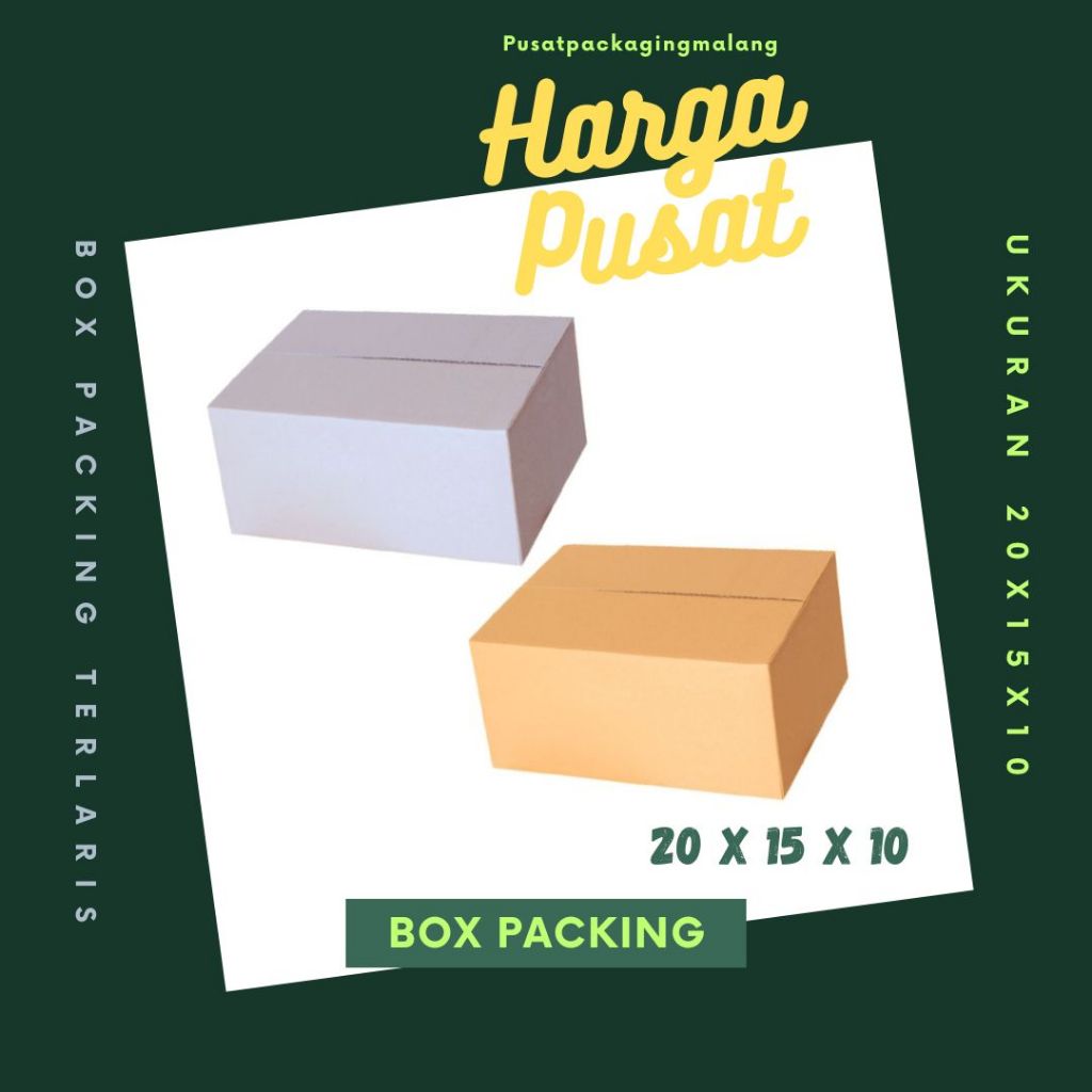

Box 20x15x10 Kardus A1 Packing Karton Dus Kotak Kemasan Obat Mainan Olshop Souvenir Jamu Sparepart