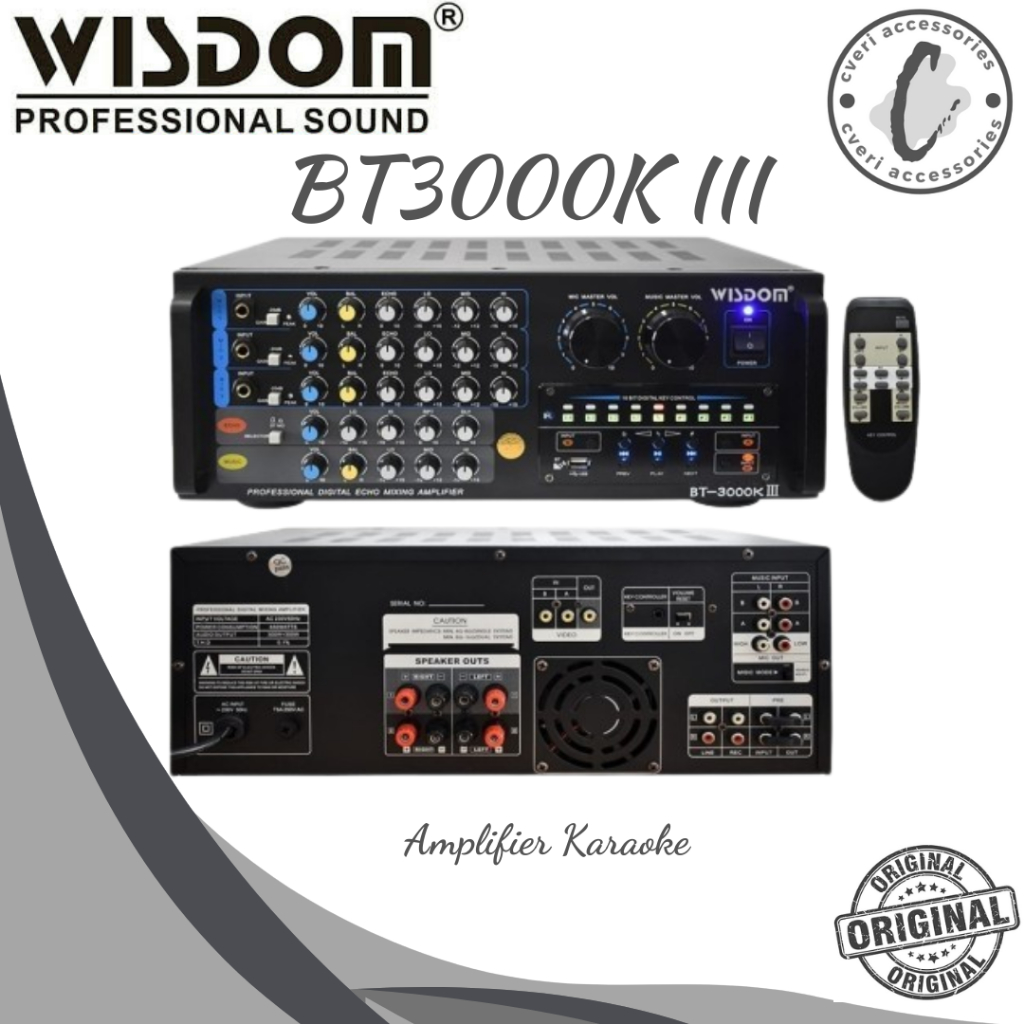 Wisdom BT3000K III Amplifier Karaoke with Bluetooth Original Wisdom BT-3000K III
