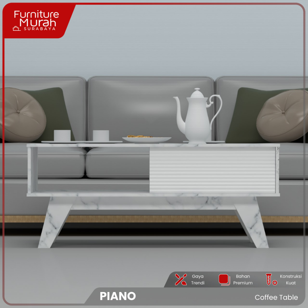 Furniture Murah Surabaya - Trenz Furniture - Coffee Table 100 Piano Lemari Buffet Perlengkapan Nakas