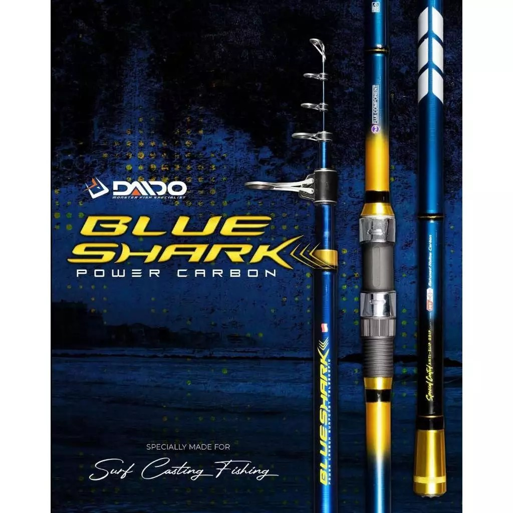 Joran Pasiran Telescopic Daido BLUE SHARK 390 420 450 Ring Fuji
