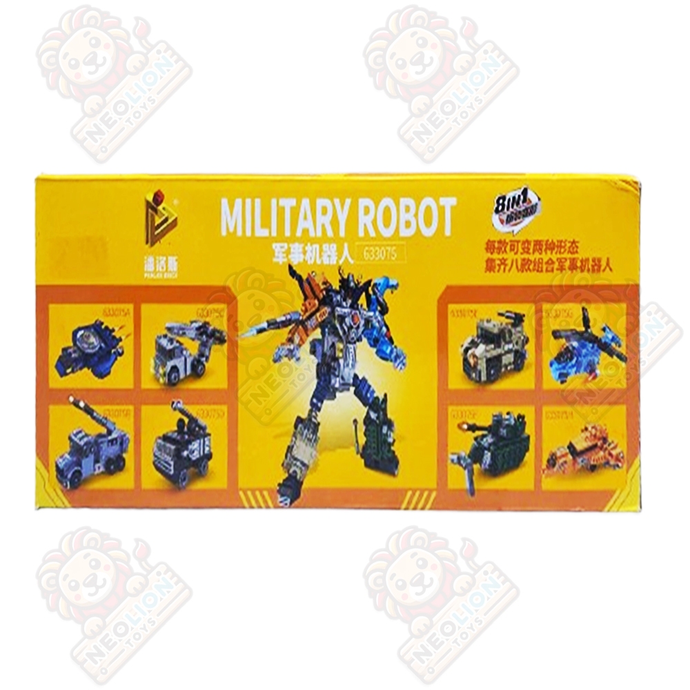 Mainan Bricks Block Panlos Military Robot 8in1 633075AH