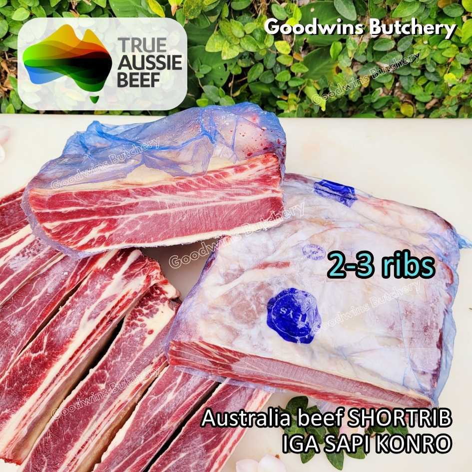 

1.5kg IGA SAPI KONRO beef SHORTRIB 2-3 RIBS Australia imported brand MIDFIELD AMH TEYS GREENLEA ECT NOLAN short rib frozen