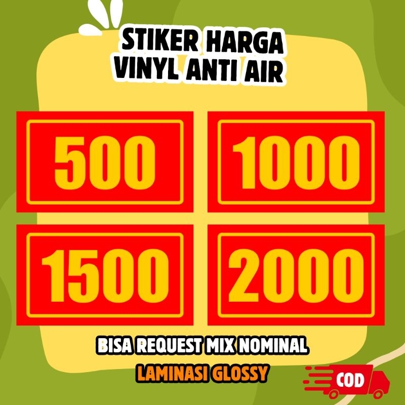 

(20pcs) Sticker harga sticker vinyl anti air stiker harga toko warung