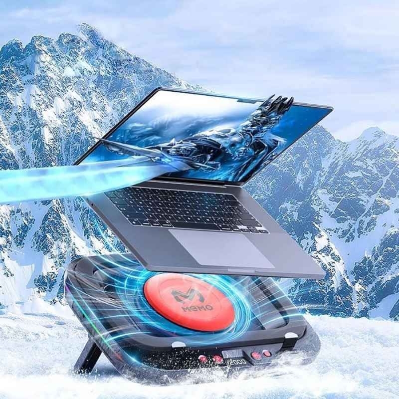 Memo FL08 pendingin laptop macbook air pro cooling cooler pad 2400RPM