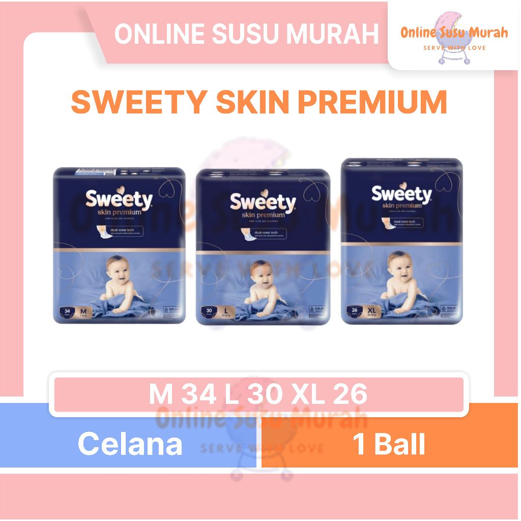 SWEETY SKIN PREMIUM PANTS M 34 L 30 XL 26 POPOK CELANA DUAL ZONE TECH M34 L30 XL26 PPKS