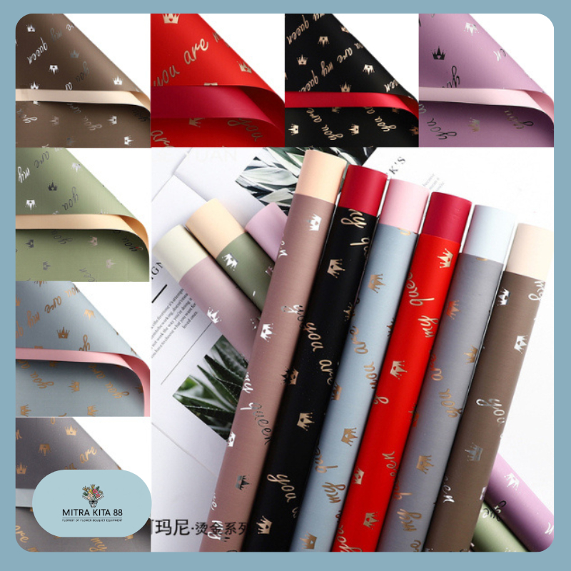 

Isi 20 LEMBAR Kertas Buket Bunga Bunga Dua Warna Flower Wrapping Paper Bicolor Premium Cotton Cellophane KB103