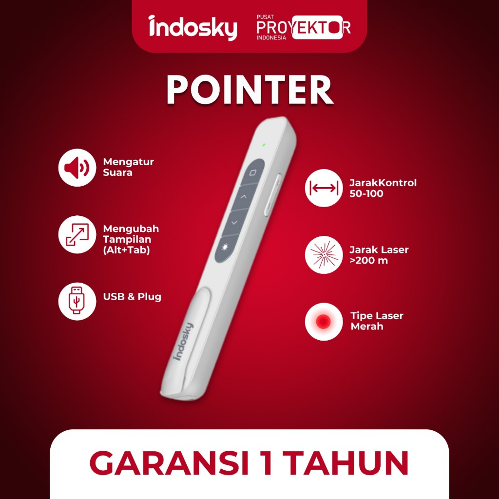 PPI - Pointer Indosky I Pointer Presentasi l Pointer Laser Merah