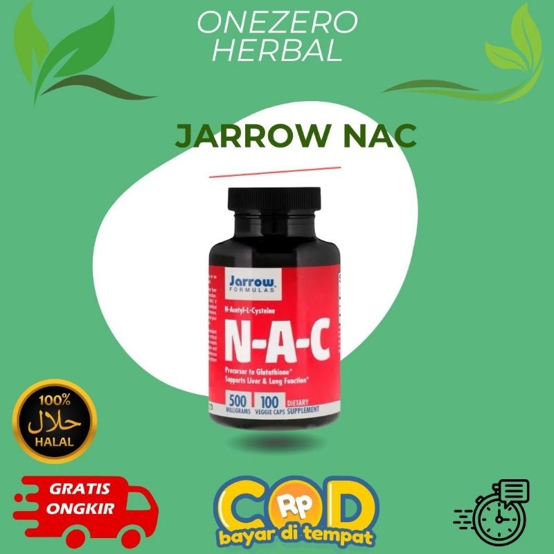 JARROW FORMULAS NAC N-Acetyl-L-Cysteine 500mg Isi 100 Kapsul JARROW NAC USA ORIGINAL