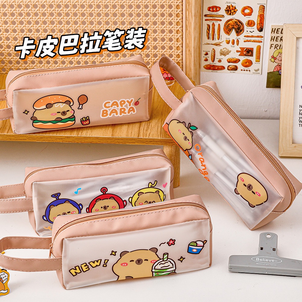 

TEMPAT PENSIL PREMIUM CAPYBARA BAHAN KULIT PU / KOTAK PENSIL UKURAN BESAR / POUCH BAG STORAGE BAG