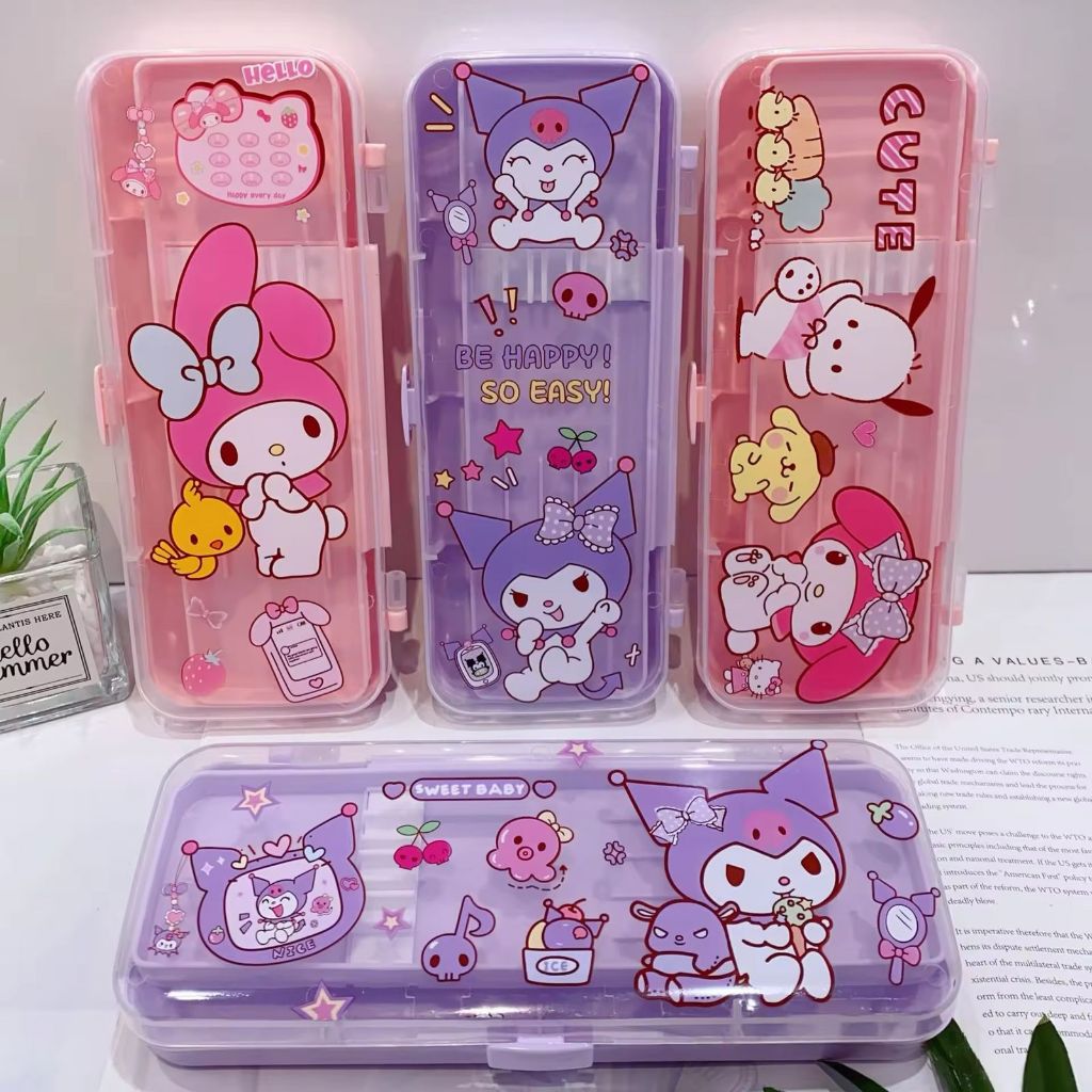 

Kotak Pensil 2 Tingkat Plastik Sanrio Capybara Labubu