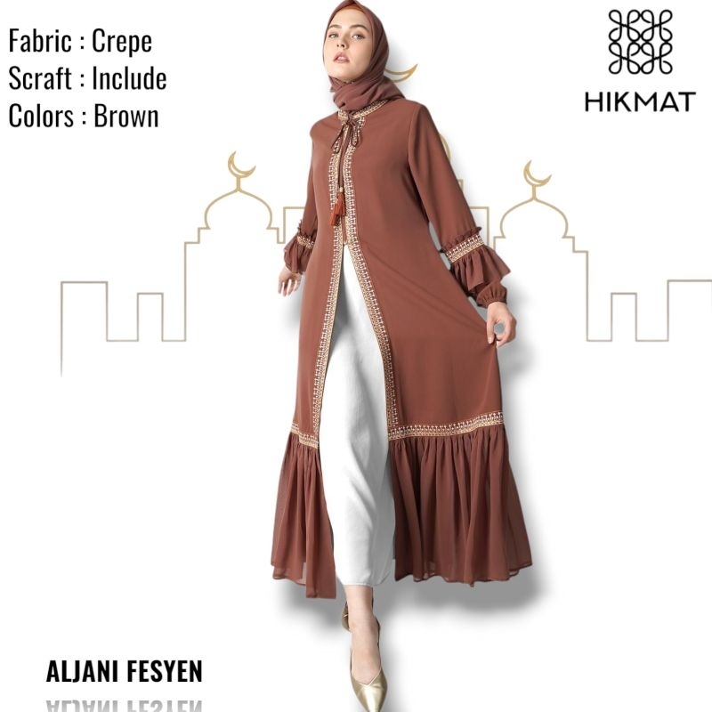 Abaya Hikmat Fashion Original A9677-02