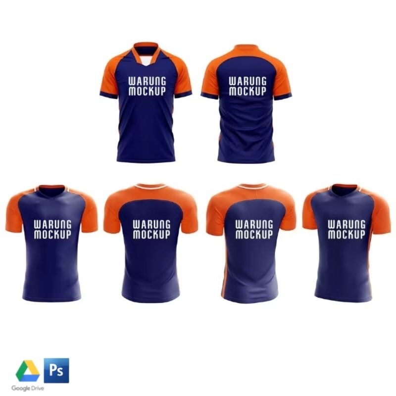 Mockup Jersey Bola Kerah NC Neck