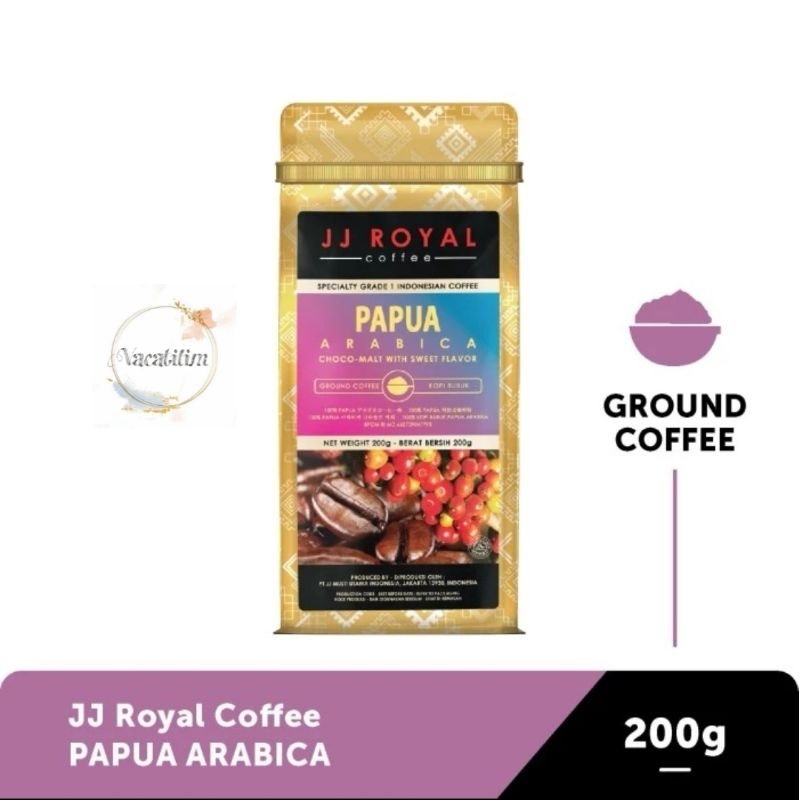 

JJ Royal Papua Arabica Ground/Beans 200gr - Kopi JJ Royal Papua Arabica
