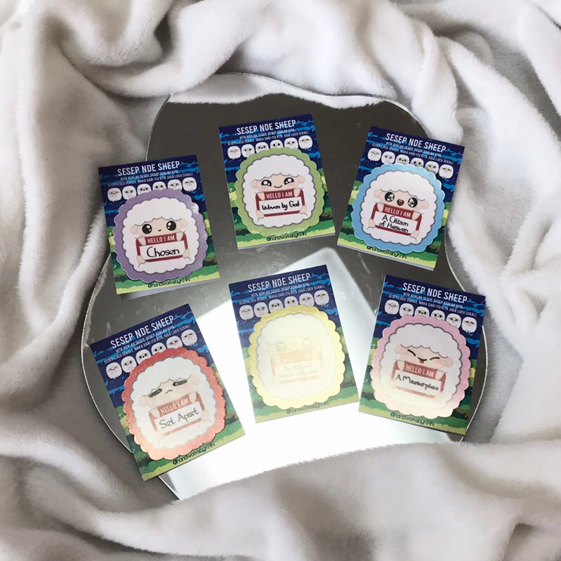 

sticker hologram satuan SESEP NDE SHEEP domba byKRN stiker