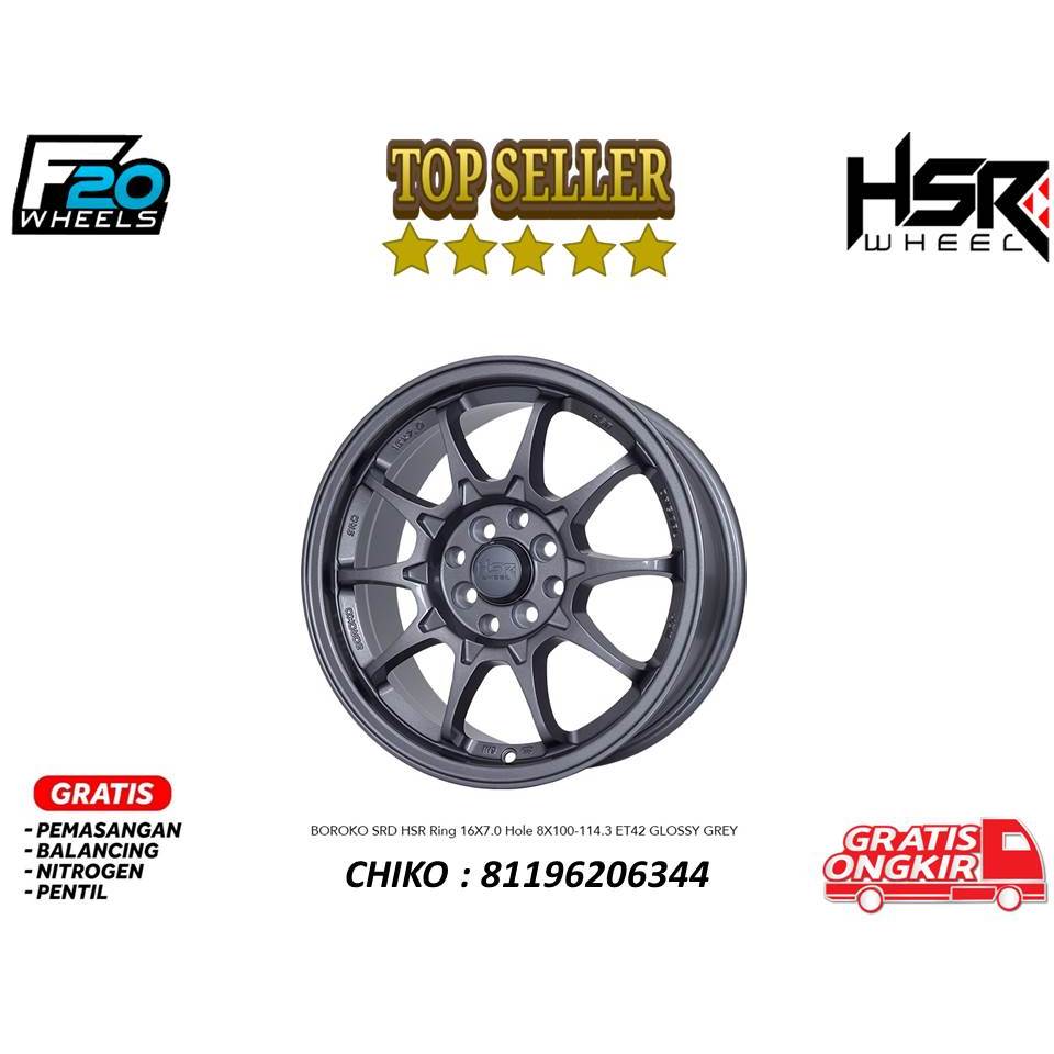 VELG MOBIL BRIO DAN AGYA MEREK HSR WHEEL SRD RING 16