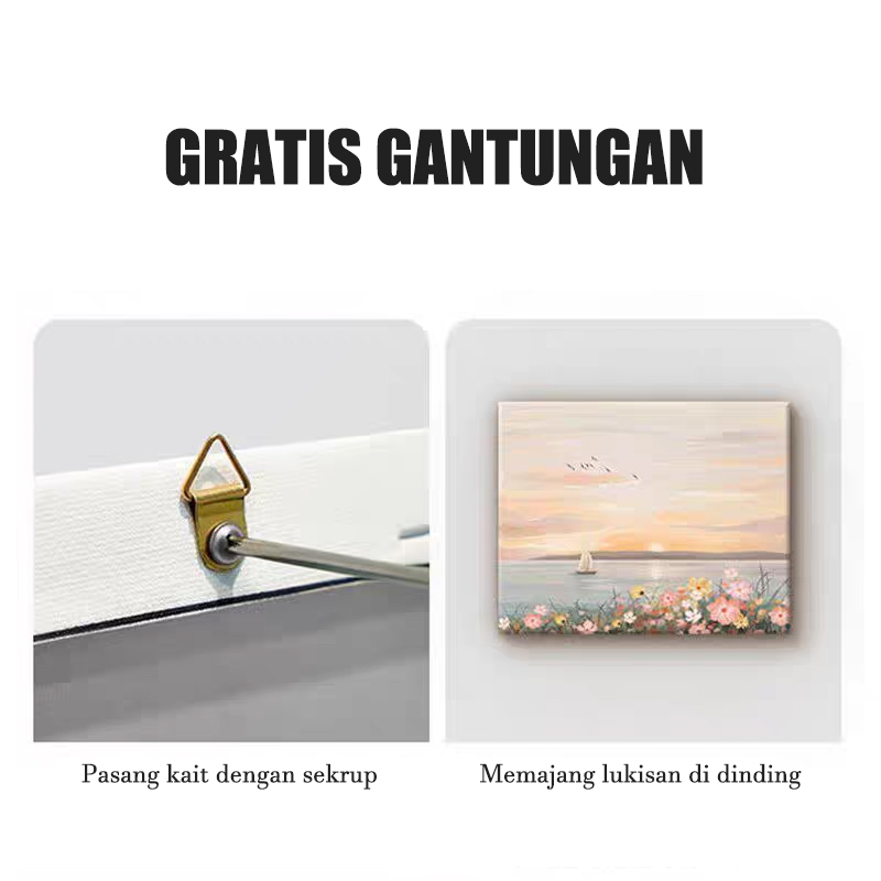

Paint By Number 30x40cm Lukisan Kanvas dengan Bingkai DIY Dital Oil Painting