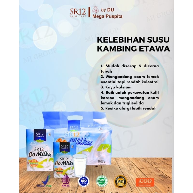 

GOMILKU SR12 SACHET HALAL BPOM HERBAL ALAMI | SUSU KAMBING ETAWA PREMIUM ASLI | RENDAH LEMAK TINGGI KALSIUM BEBAS GULA | SUSU SEMUA USIA | ASAM URAT KOLESTEROL DIABETES | KESEHATAN TULANG | KECERDASAN ANAK