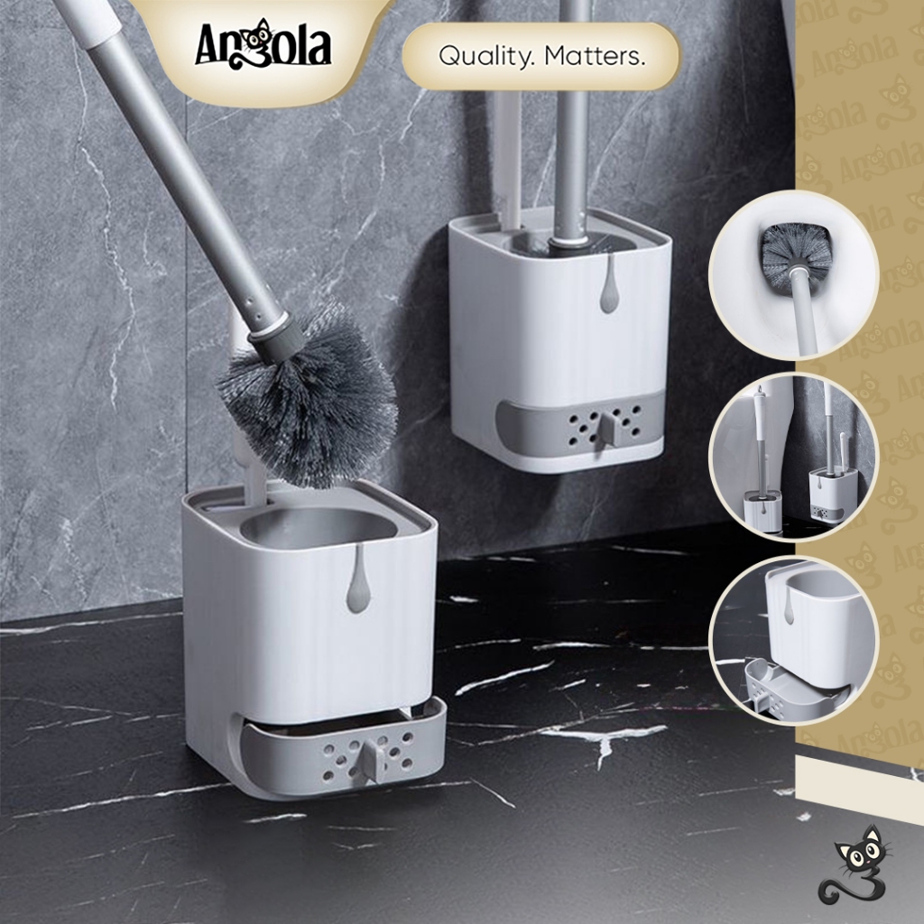 ANGOLA Sikat WC Toilet Kloset Duduk /Jongkok 2IN1 D95/D96 Sikat Pembersih Toilet / Toilet Brush / Sikat WC