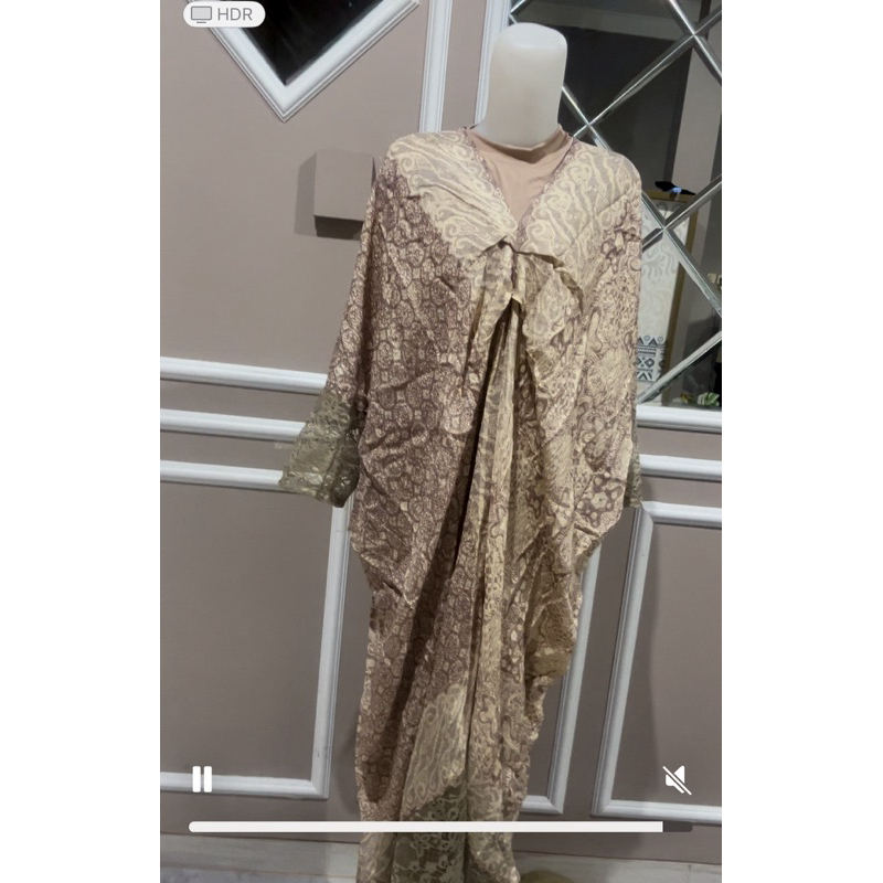 SHABIM FOOD & COLLECTION GAMIS KAFTAN VISCOSE SEMI SUTRA WITH INNER