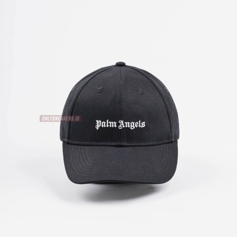 PALM ANGELS CLASSIC LOGO CAP BLACK SILVER