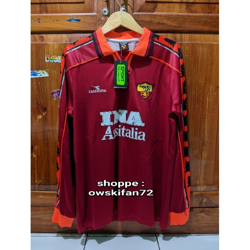 Jersey retro AS Roma home 1998 long Sleeve