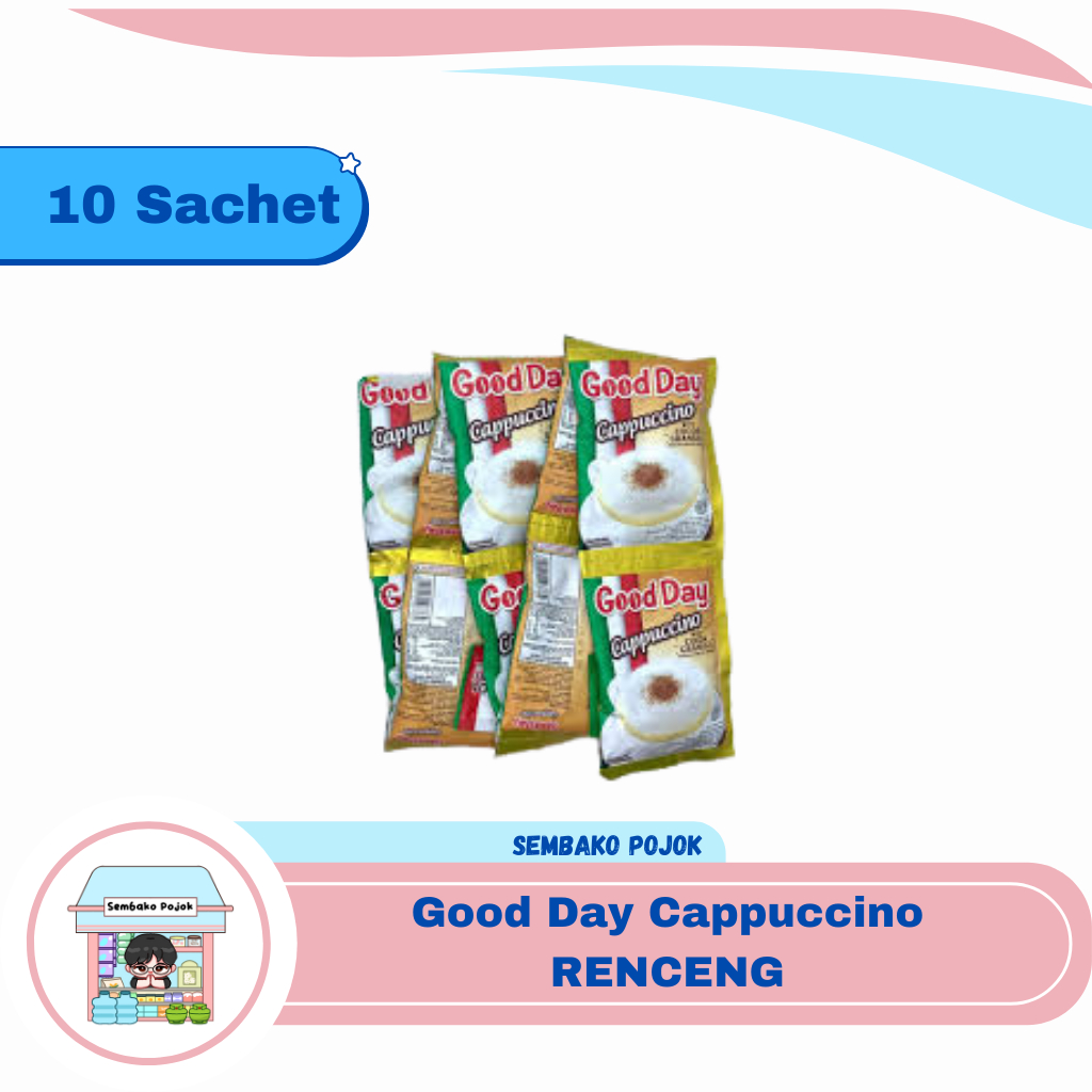 

Good Day Cappuccino with Cocoa Granule Isi 10 Sachet (Renceng)