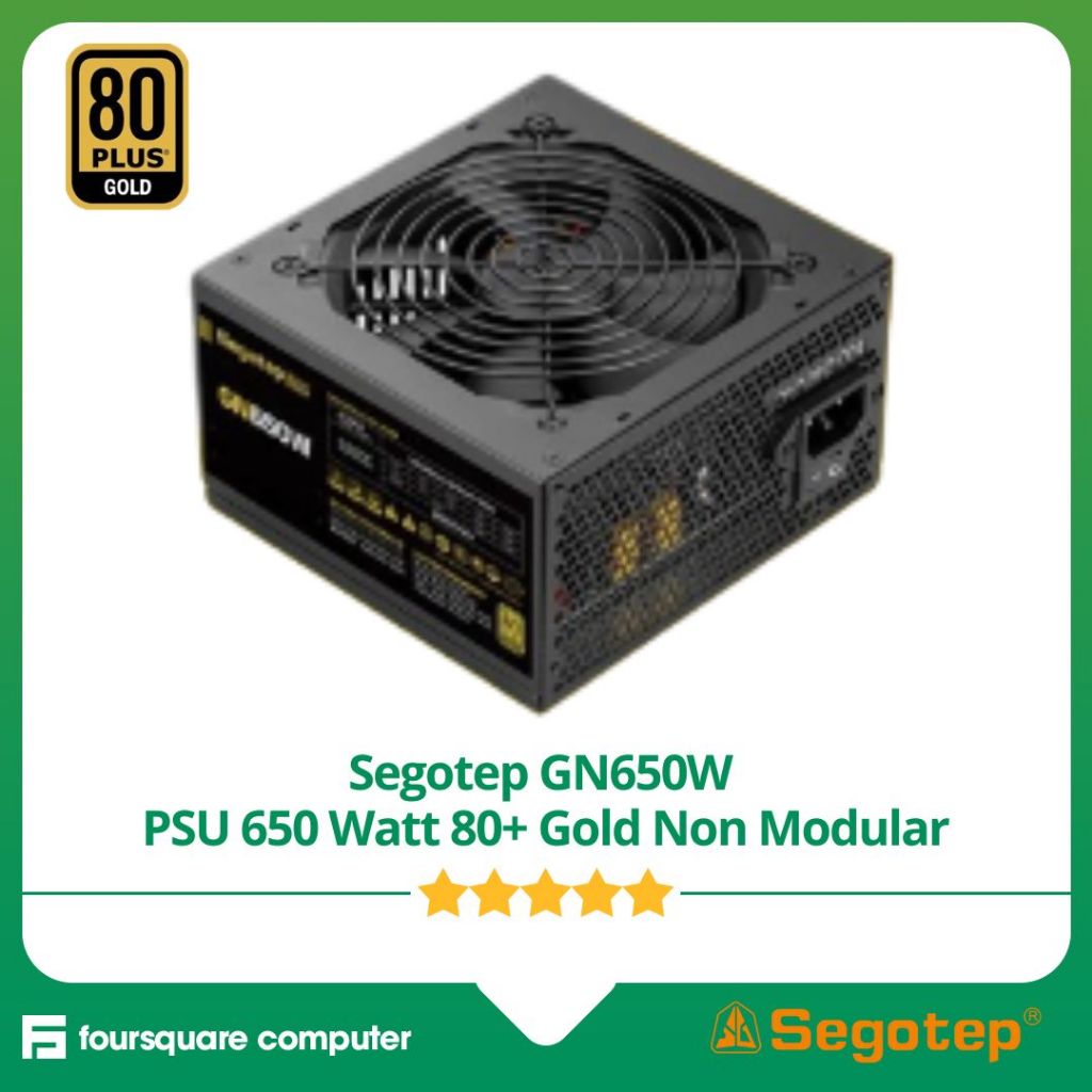 Segotep GN650W PSU Power Supply 650 Watt 80 Plus Gold Non Modular