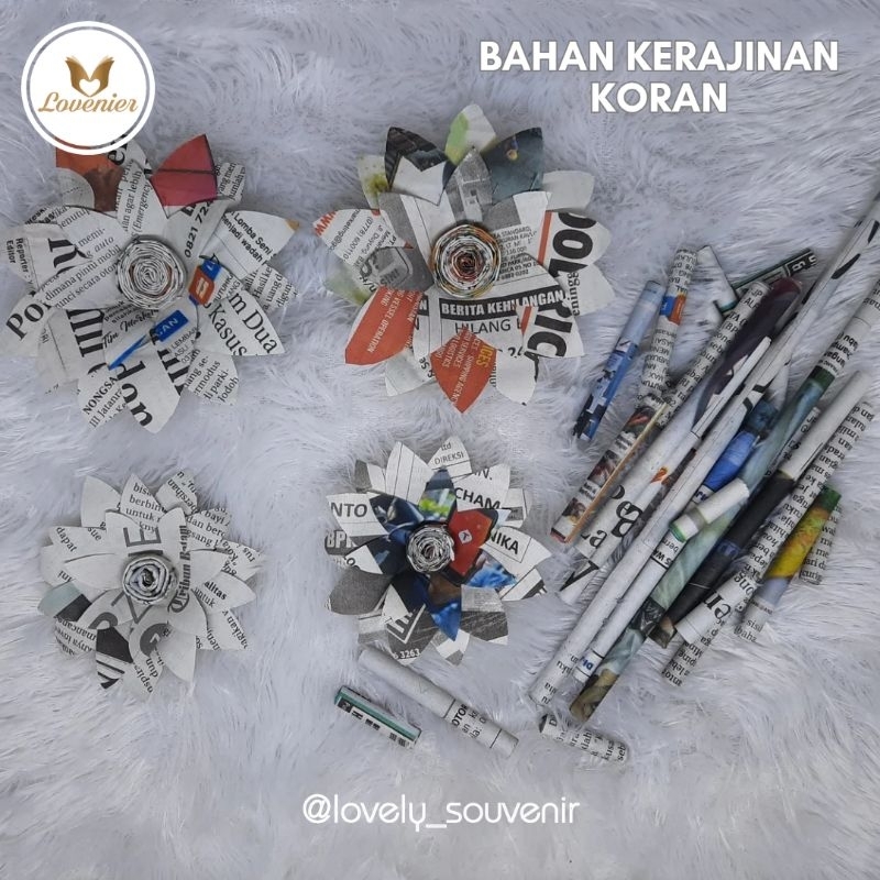 DIY Koran Bekas/Lintingan Koran/Gulungan Koran Bahan Kerajinan/Bunga Koran