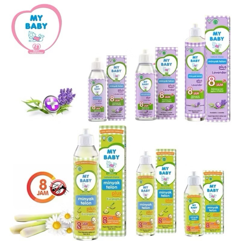 BENNY KOSMETIK # MY BABY Minyak Telon Mybaby ORI semua ukuran ,  melindungi 8 jam dr nyamuk