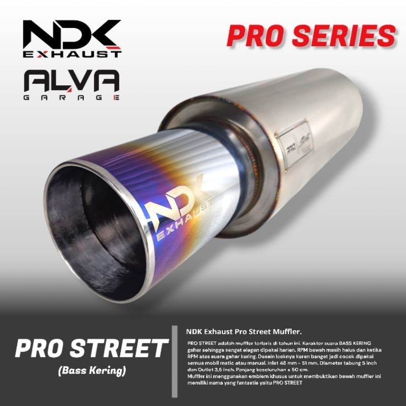 Knalpot Mobil Racing NDK Exhaust Muffler Pro Street Medium