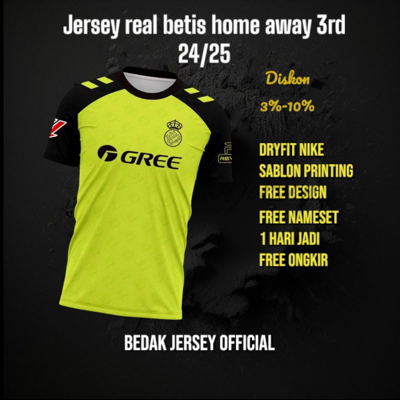 Jersey Real Betis Home Away 3rd 2024 2025
