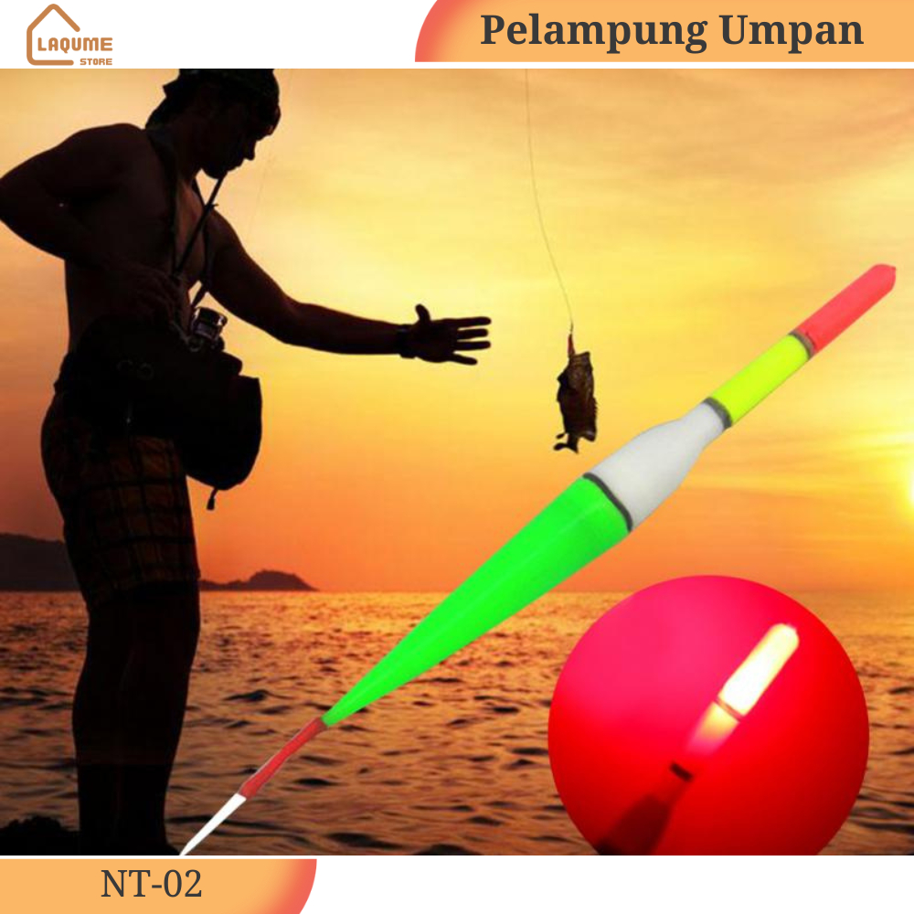 Pelampung Nyala LED Luminous Fishing Floats Bait 2 PCS Lure Kumbul Kambangan Umpan Pancing