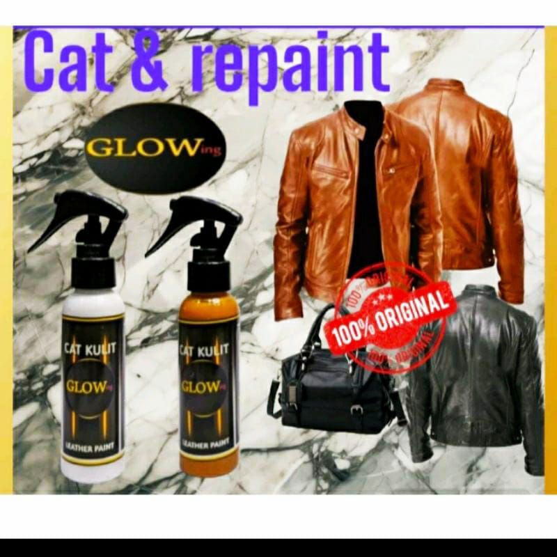 glowing cat repaint bahan kulit sintetis tas sepatu jaket sofa 100ml