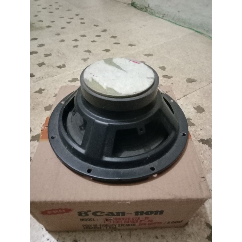 speaker canon 8 inch wofer bekas