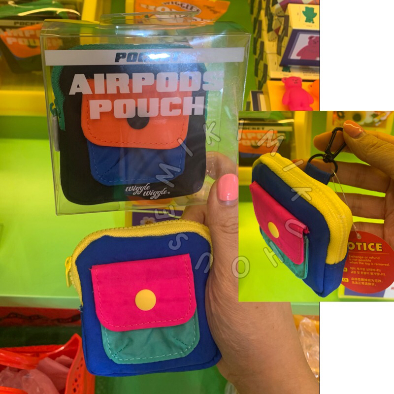 READY STOCK KOREA WIGGLE WIGGLE AIRPOD POUCH POCKET AIRPOD CASE AIRPODS COVER