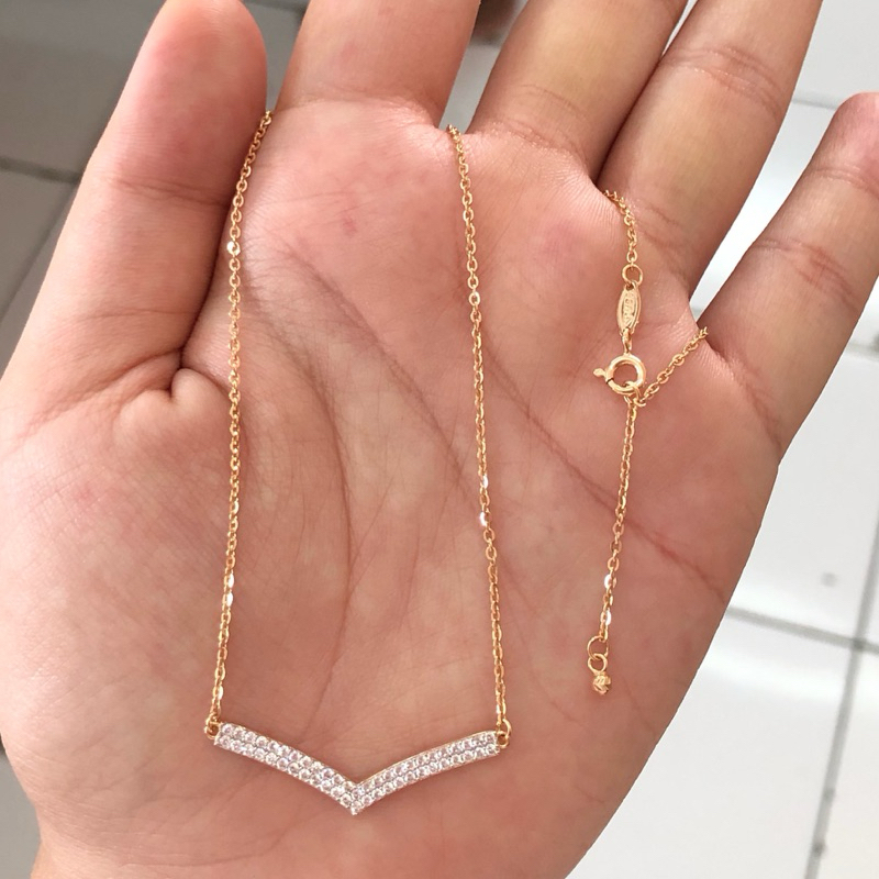 B2 KO- KALUNG AUREL DOUBLE 2.58GR KADAR 375 PANJANG 39/42CM UBS