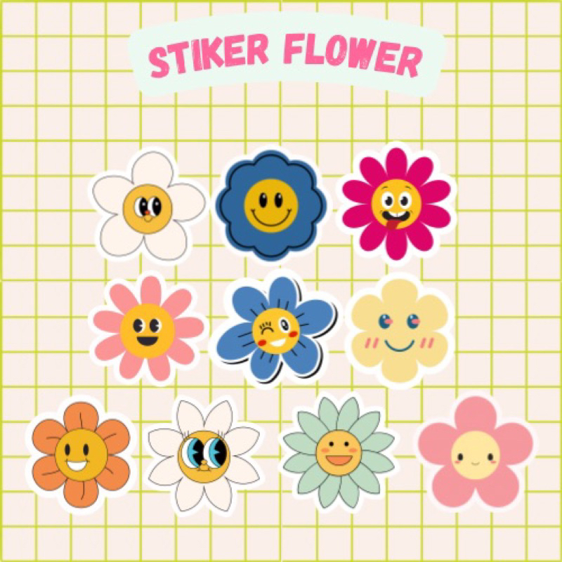 

STARLY - (A6) STIKER FLOWER STIKER BUNGA STIKER AESTETIC STIKER LUCU STIKER LAPTOP STIKER TUMBLR