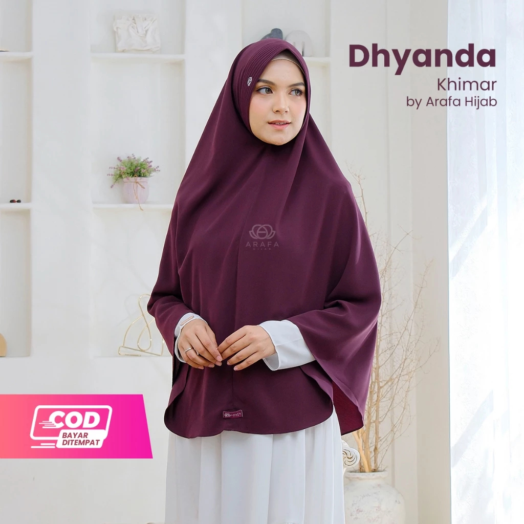 Arafa Hijab - Khimar Dhyanda L | Wolfis Premium | Pet Antem | Jilbab Kerudung Syari