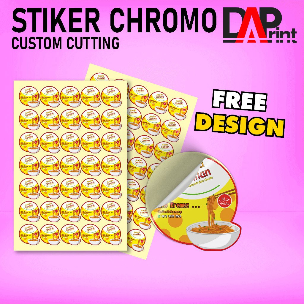 

Cetak Stiker Chromo Glossy Label Makanan Minuman