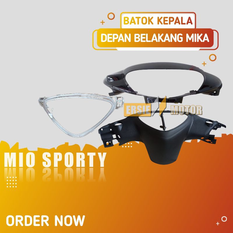 Batok Lampu Depan Batok Belakang mika spidometer Mio lama sporty 5TL Hitam 2004 2005 2006 2007 2008