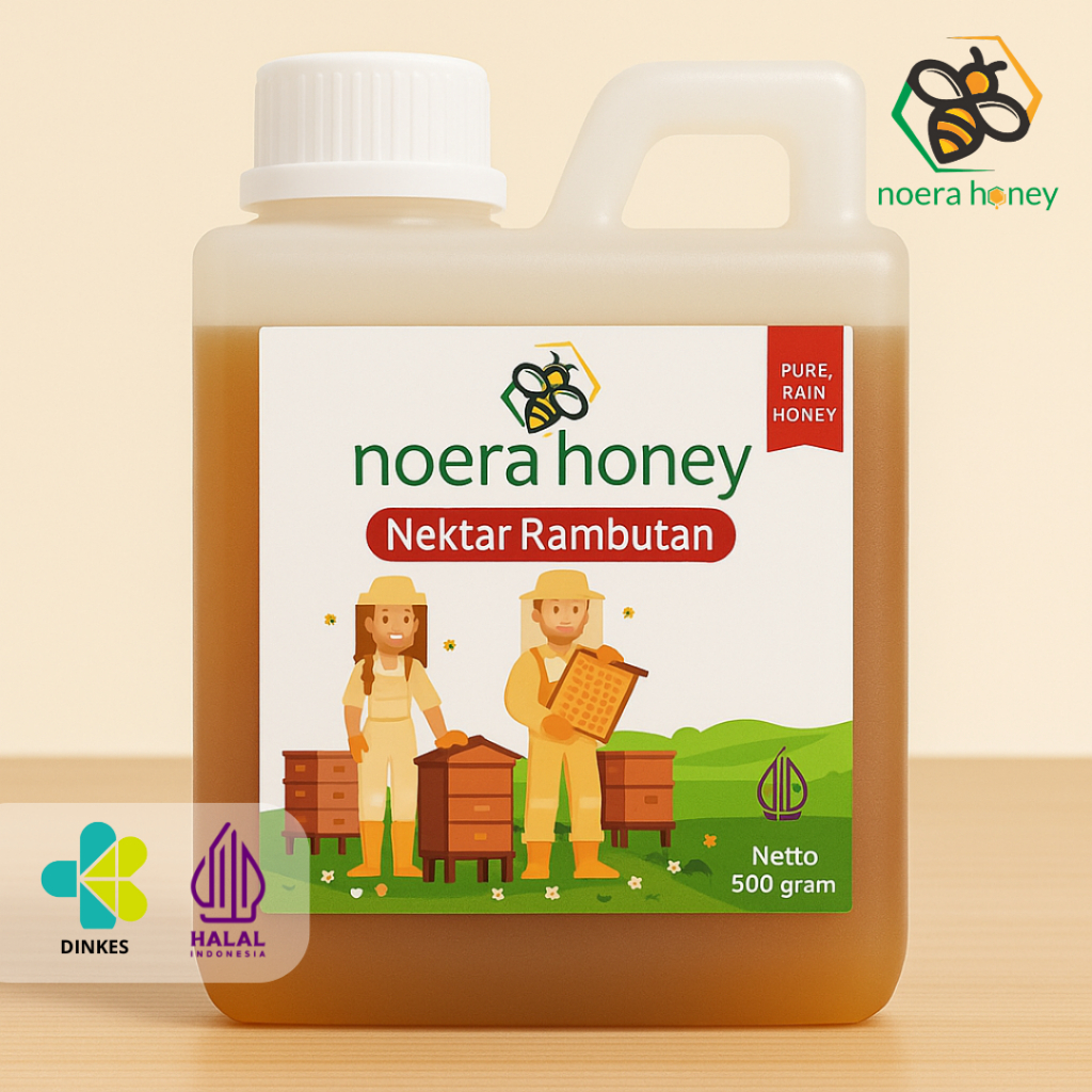 

Noera Honey - Madu Asli Murni 500gr Nektar Rambutan 100% Alami Pure Natural Raw Honey