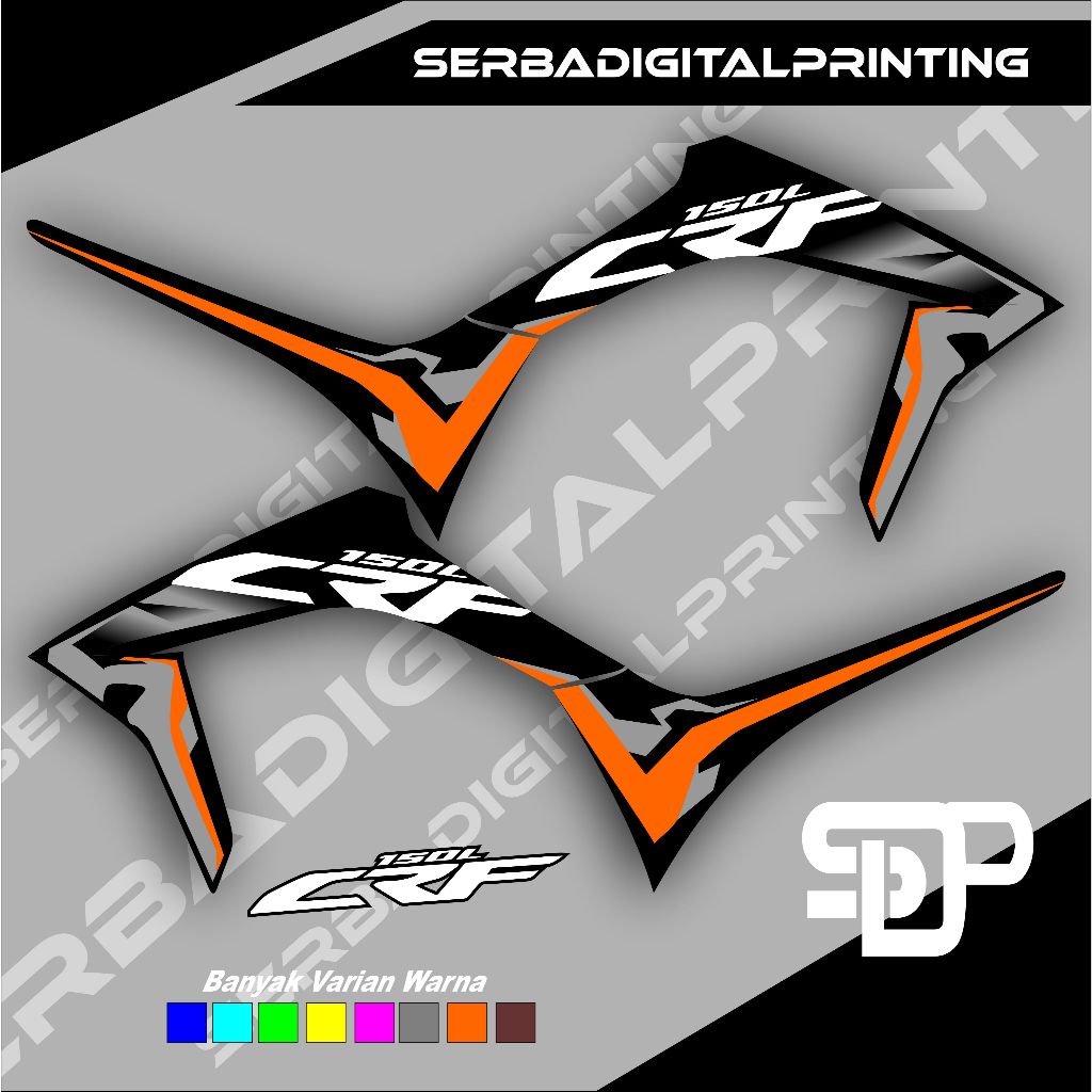 Striping Sticker Variasi Aksesories Motor Honda CRF 150 L Stiker List Semi Full Body Original Free L