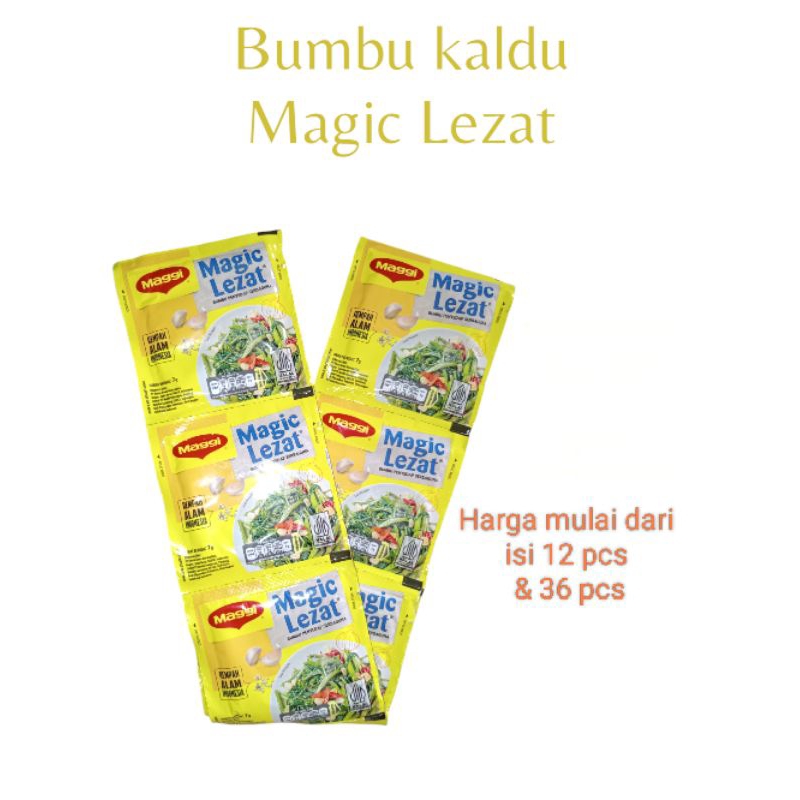

Maggi Magic Lezat bumbu penyedap masakan 7 gr [HARGA mulai dari 12 pcs - 36 pcs] bumbu / bumbu kaldu / penyedap